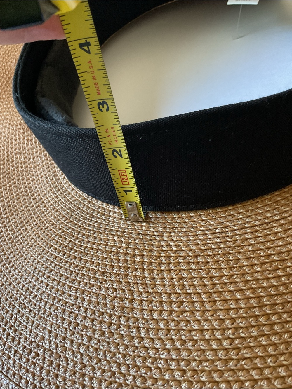 ERIC JAVITS SQUISHEE HALO HAT NATURAL/BLACK ONE SIZE ADJUSTABLE NEW NO TAGS - Picture 15 of 16